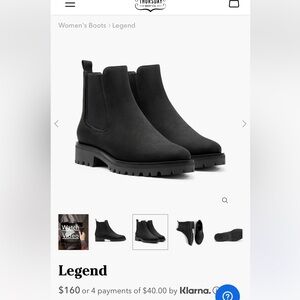 Water resistant black Chelsea boots